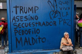 anti trump grafity venezuela